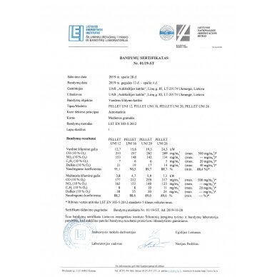 Granulinis katilas 12 kW komplekte su rotac. 12 kW degikliu, sraigtu, 230 l metaliniu bunkeriu 3