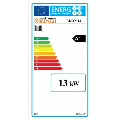 Kieto kuro katilas EKON, apatinio degimo, 13kW 2