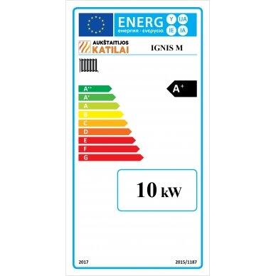 Kieto kuro katilas-viryklė, Ignis M, 10 kW 2