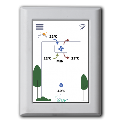 Rekuperatorius ENSY InoVent  AHU-400HV/1 palubinis kair. p. 430m³/h. Komplekte valdiklis su WI-FI 1