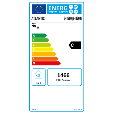 Vertikalus elektrinis vandens šildytuvas Atlantic O'Pro+ 50; 50 l, 1.5kW 1